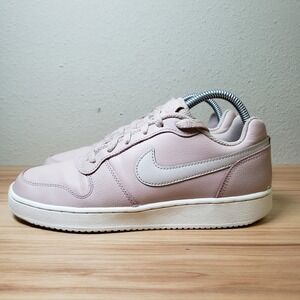 Nike Women's Size 8 Ebernon Low Top Sneakers Light Pink White Streetwear Casual